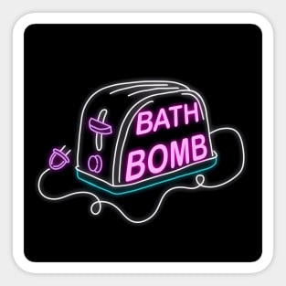 Retro inscription "Bath bomb" Sticker